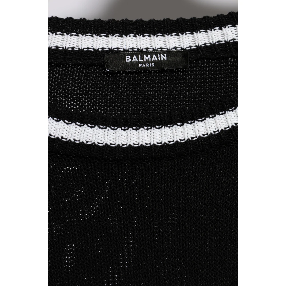 Balmain Trui met logo Black Heren