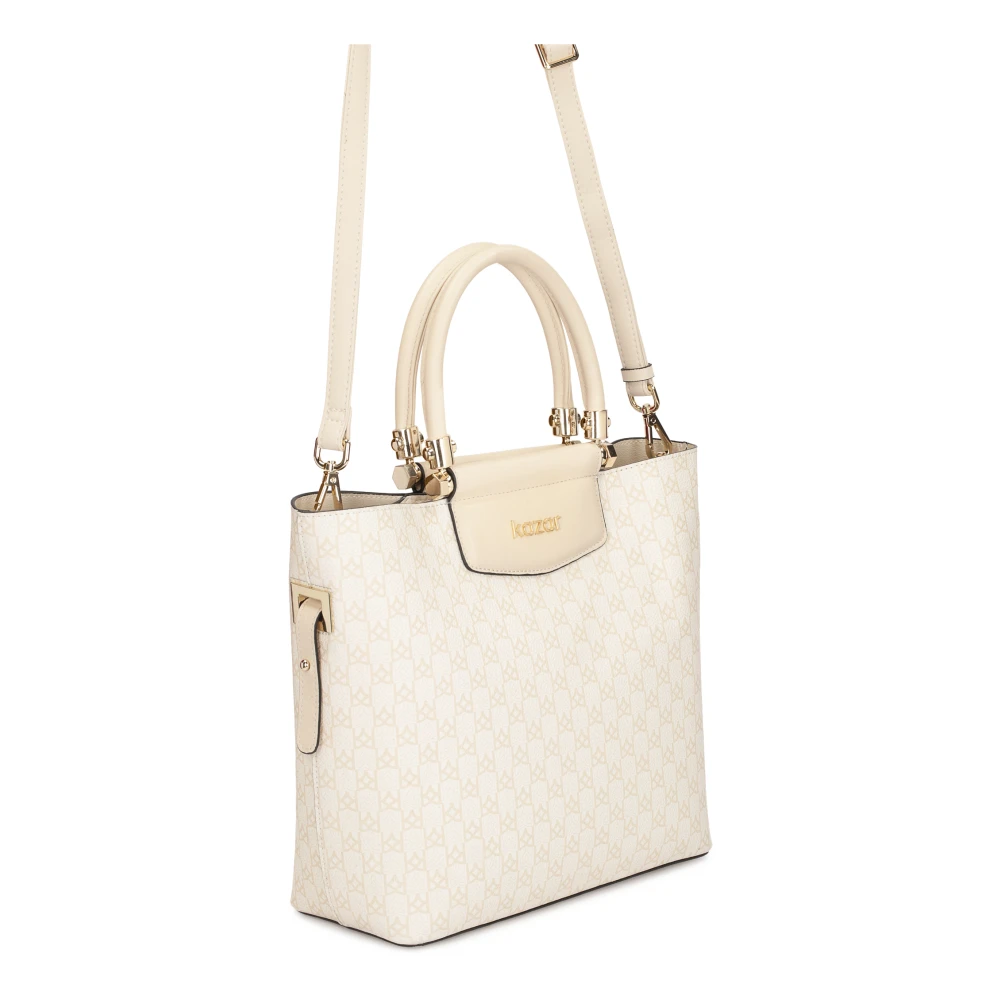 Kazar Leren tas met een verwijderbaar zakje White Dames