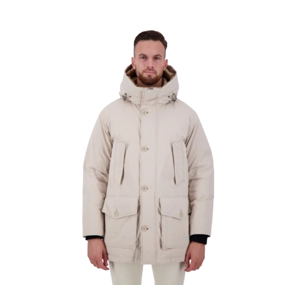 Woolrich Arctische Parka met Dons en Veren Beige Heren