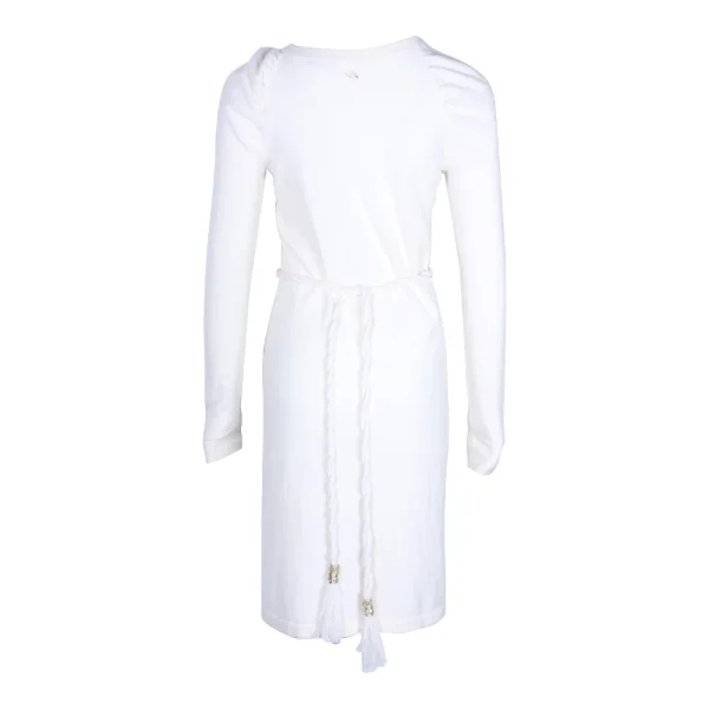 Chanel Vintage Pre-owned Wool dresses White Dames