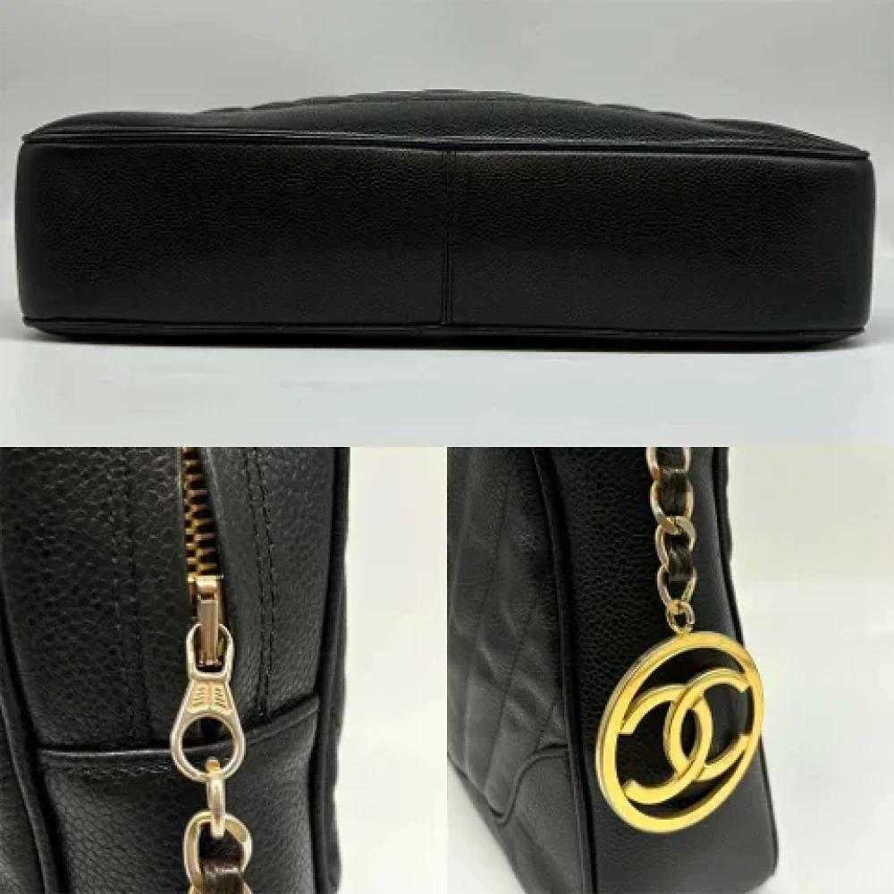 Chanel Vintage Pre-owned Leather handbags Black Dames