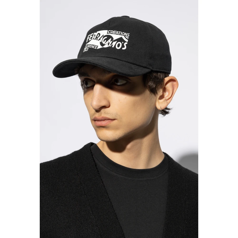 Salvatore Ferragamo Baseball Cap Black Heren