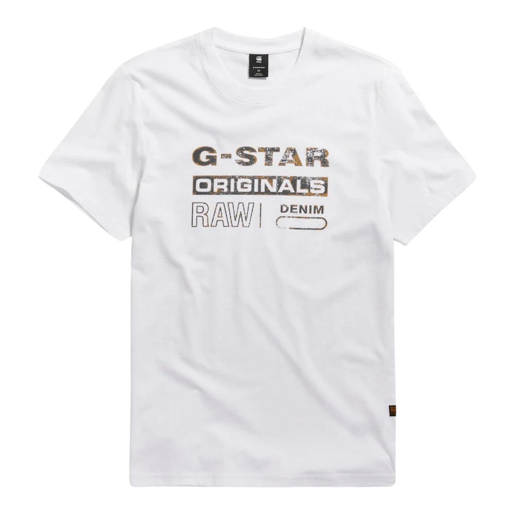 G-Star Slim Distressed Originals T-shirt met korte mouwen White Heren