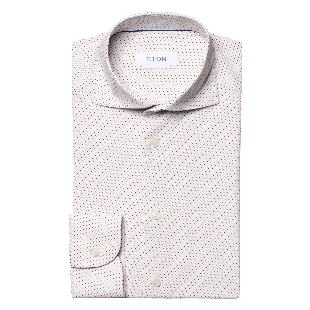 Eton Slimfit Bedrukt Overhemd voor Heren White Heren