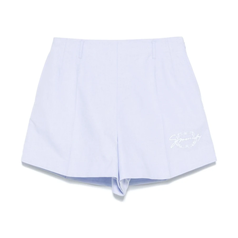 Givenchy Lichtblauwe Shorts met Borduursel Blue Dames