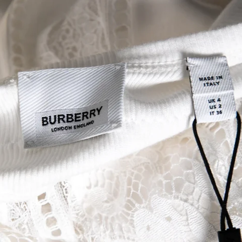 Burberry Vintage Pre-owned Lace dresses White Dames