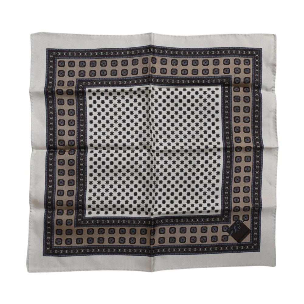 Dolce & Gabbana Men's Luxury Silk Foulard Scarf With Logo
