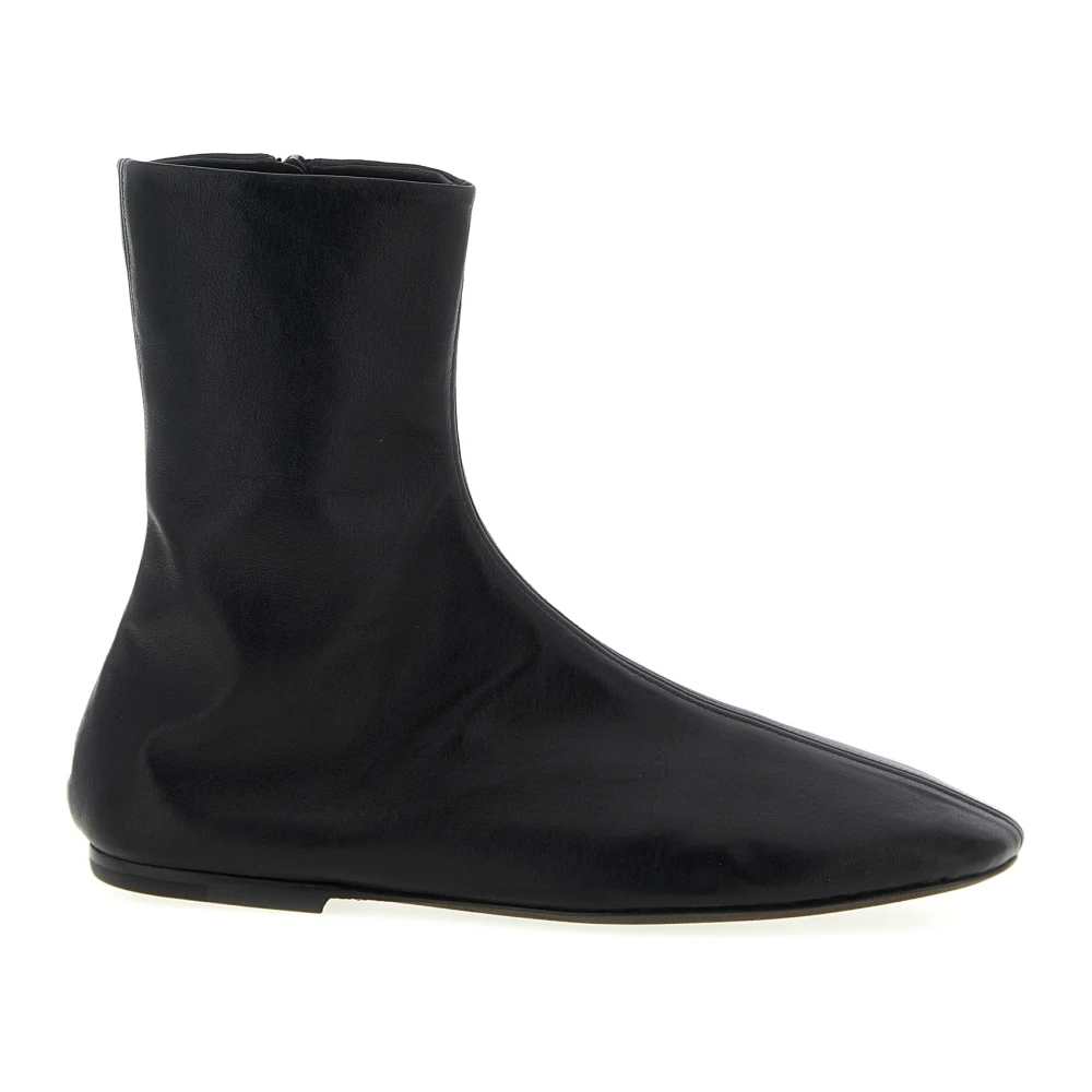 Dries Van Noten Women's Black Leather Ankle Boots