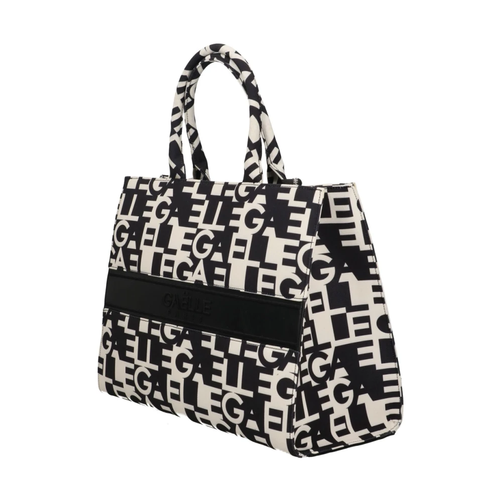 Gaëlle Paris Elegante Zwarte Shopper Tas met Logo Black Dames