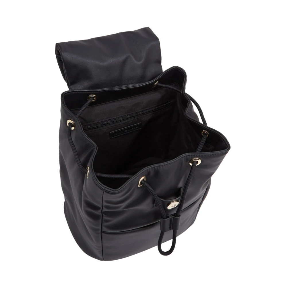 Tommy Hilfiger Zwarte Poppy Reform Flap Rugzak Black Dames