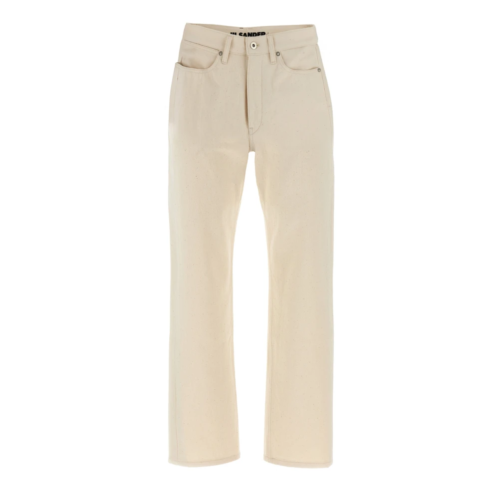 Jil Sander Women's Beige Japanese Denim Jeans