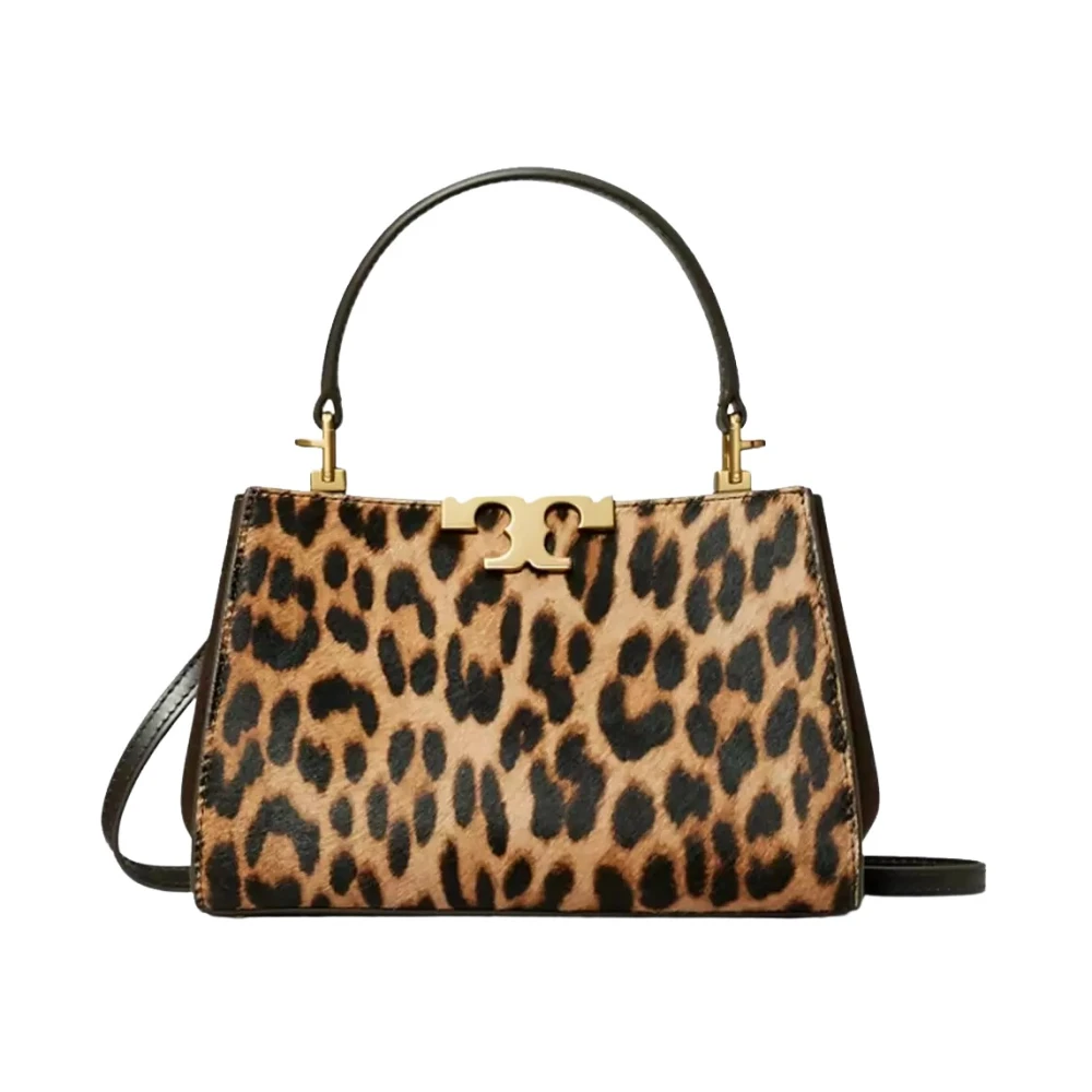 TORY BURCH Luipaardprint Mini Handtas Brown Dames