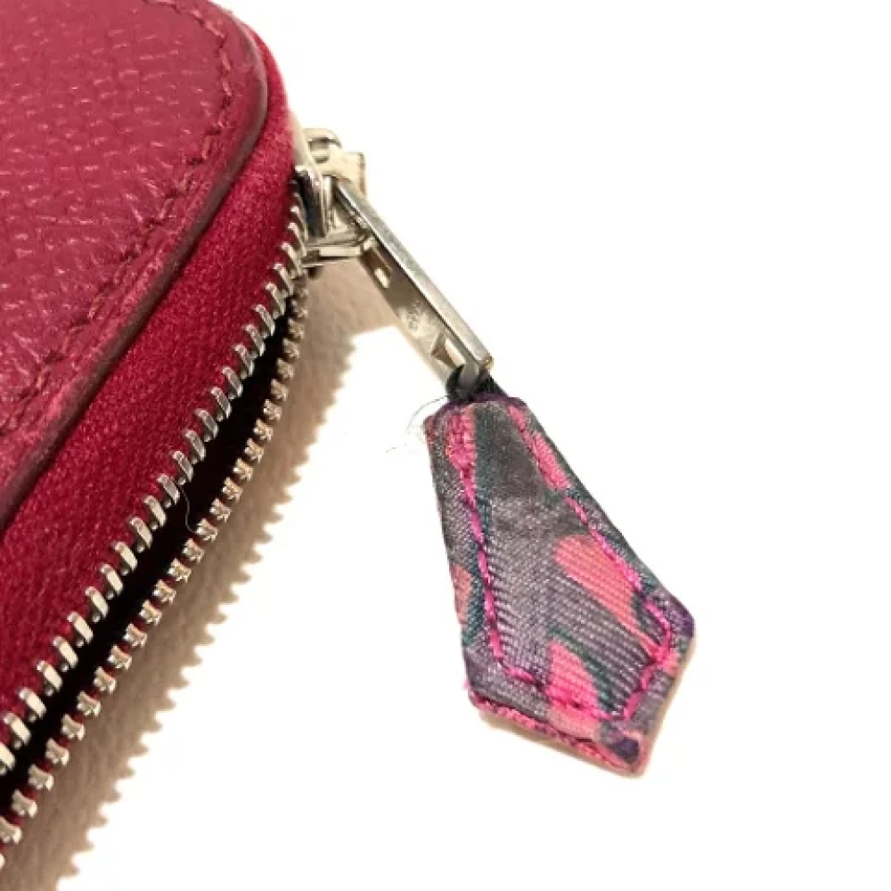 Hermès Vintage Pre-owned Leather wallets Red Dames