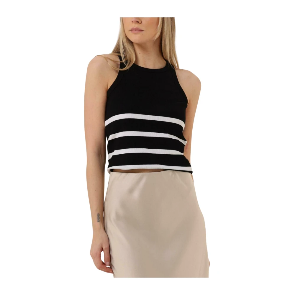 Bruuns Bazaar Gestreept Tanktop Black Dames