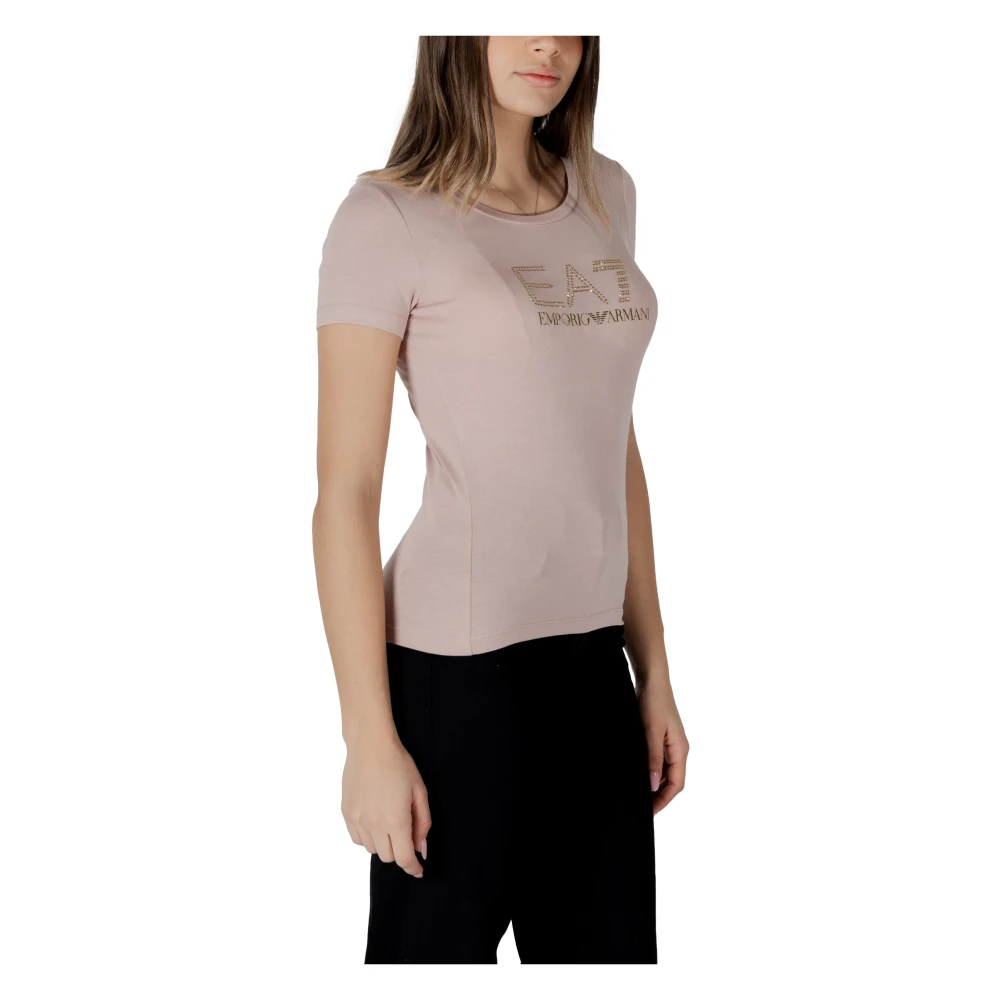 Emporio Armani EA7 Korte T-shirt voor vrouwen Pink Dames