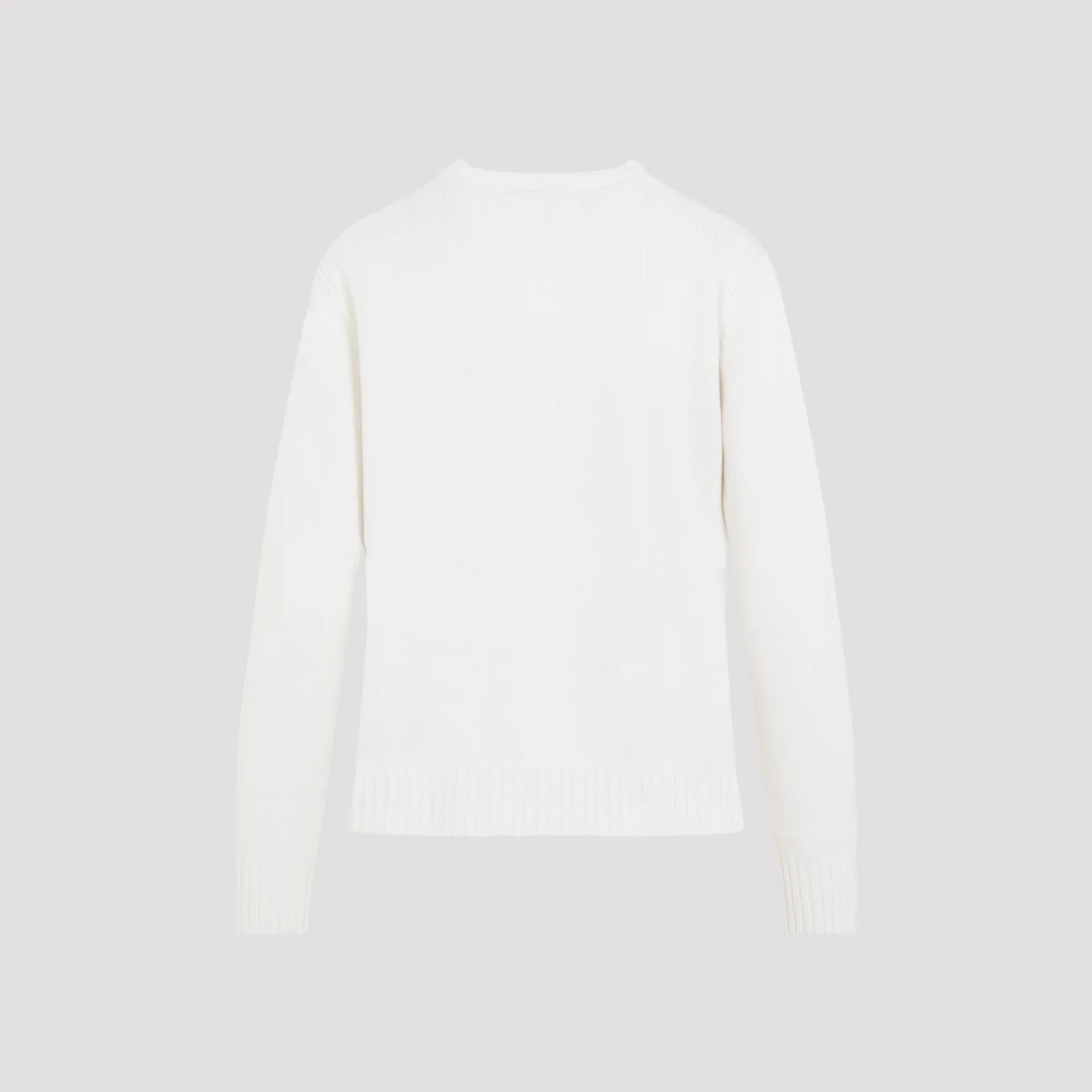 Max Mara Crewneck Sweater Cream Viglio Style White Dames