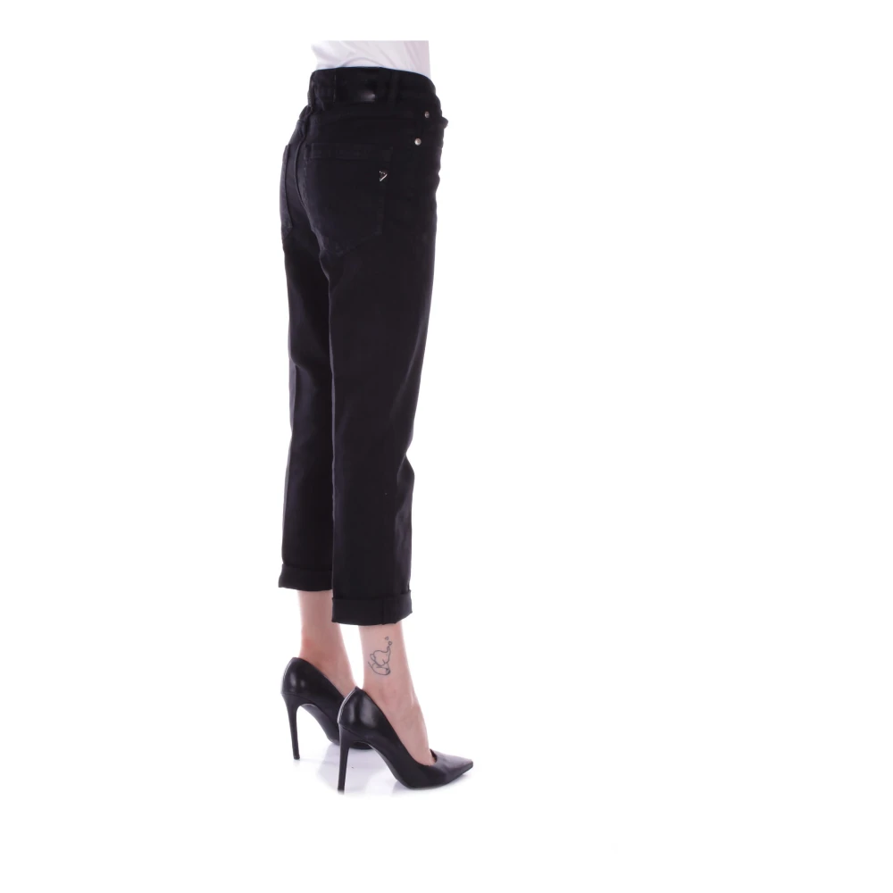 Dondup Zwarte Logo Jeans met Zakken Black Dames