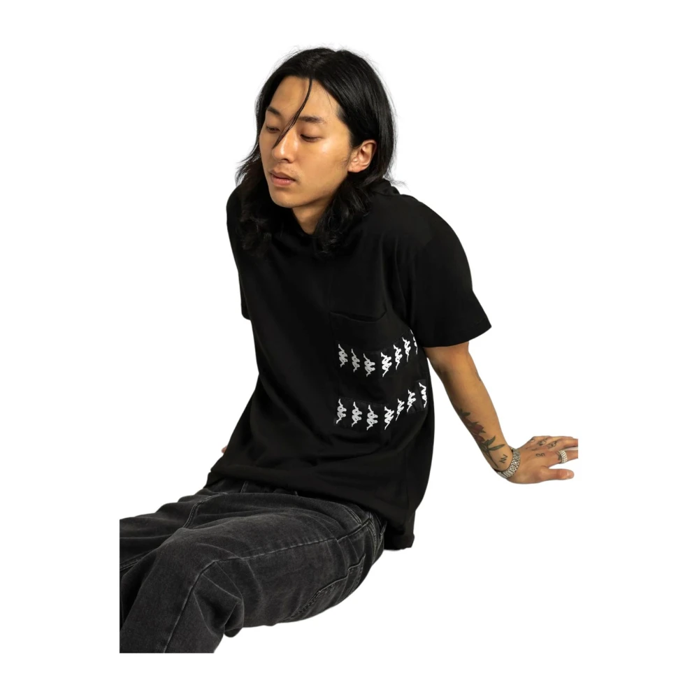 Kappa Korte Mouw T-shirt Black Heren