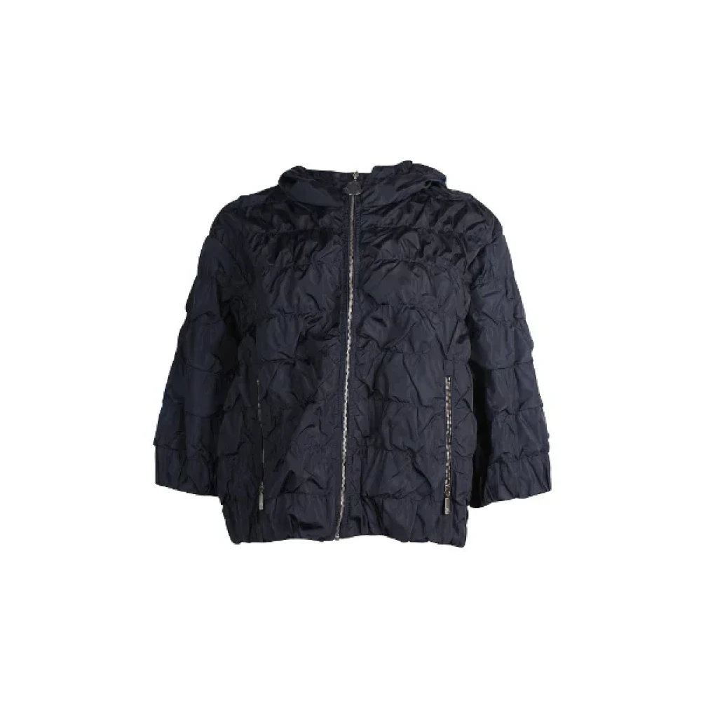 Pre-owned Blå nylon Moncler jakke