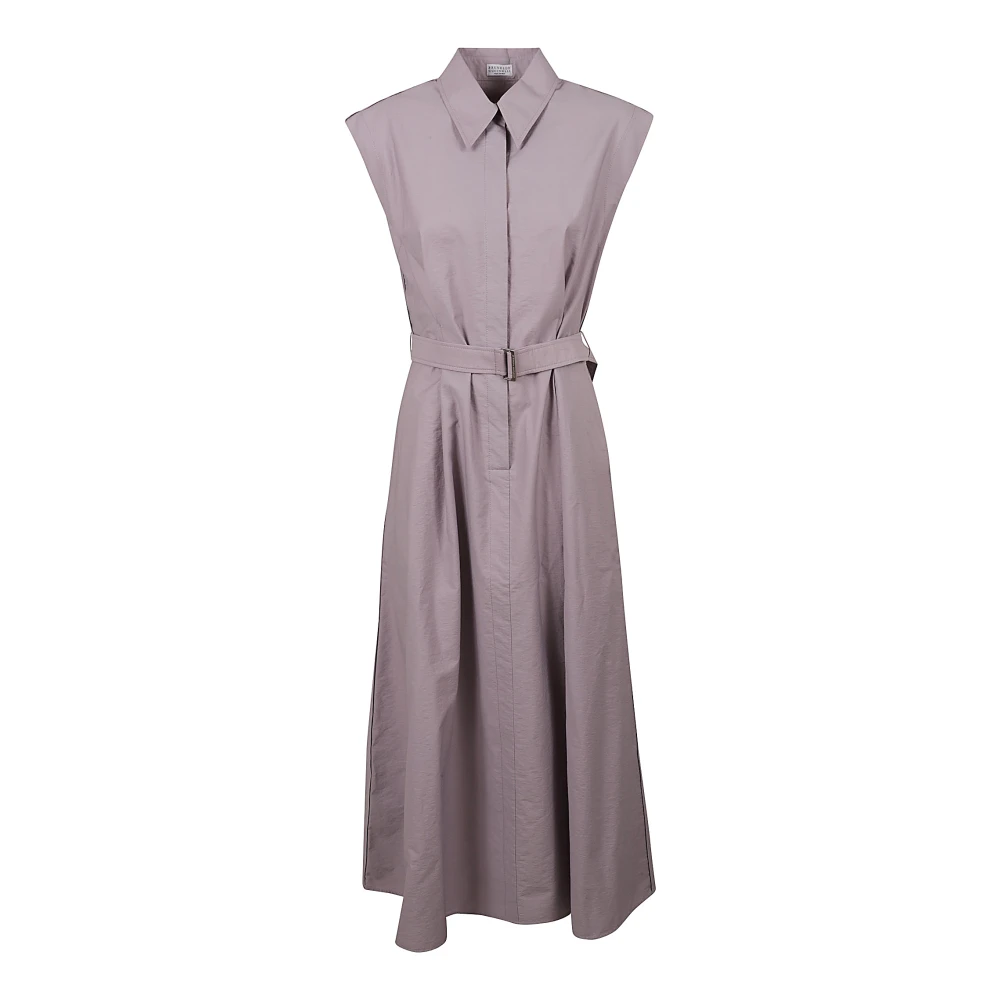 BRUNELLO CUCINELLI Elegante Damesjurk Purple Dames