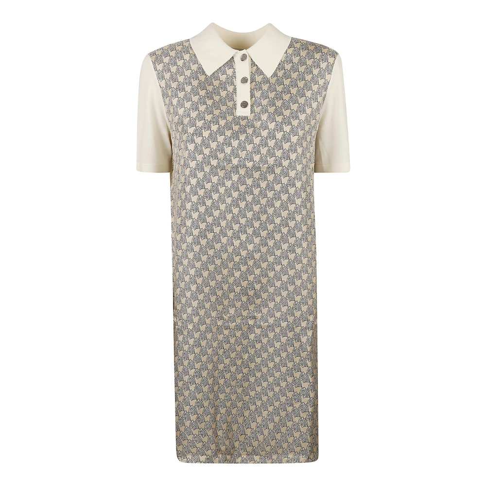 TORY BURCH Zijden Polo Jurk Beige Dames