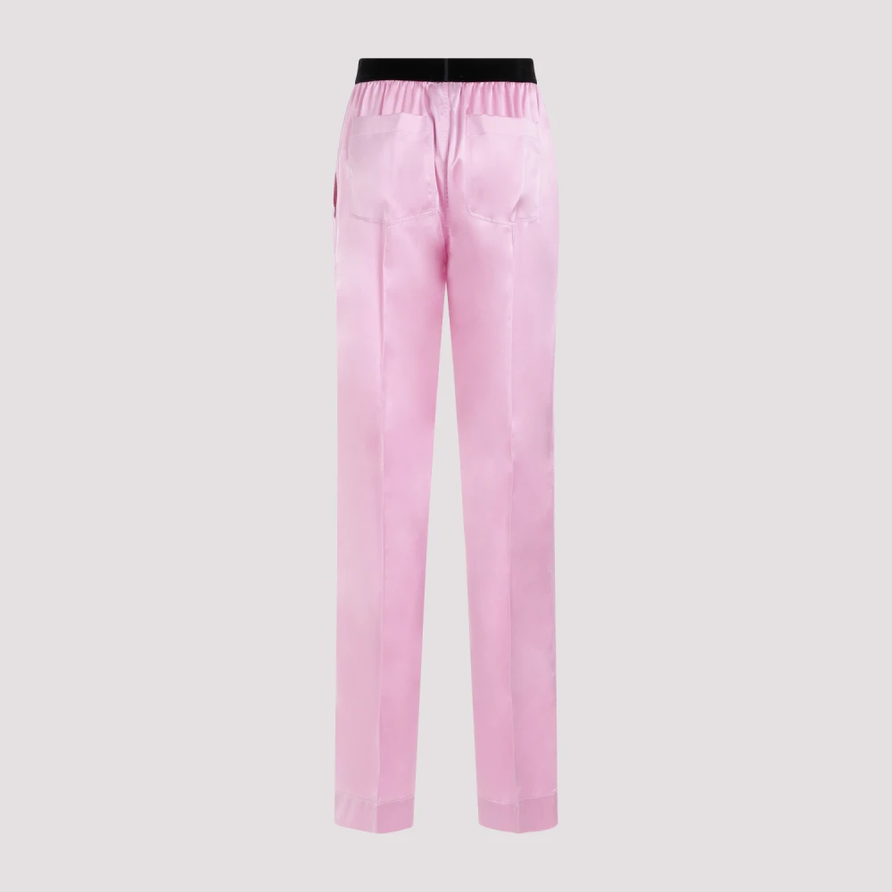 Tom Ford Zijden Satijnen Pyjamabroek Pink Dames