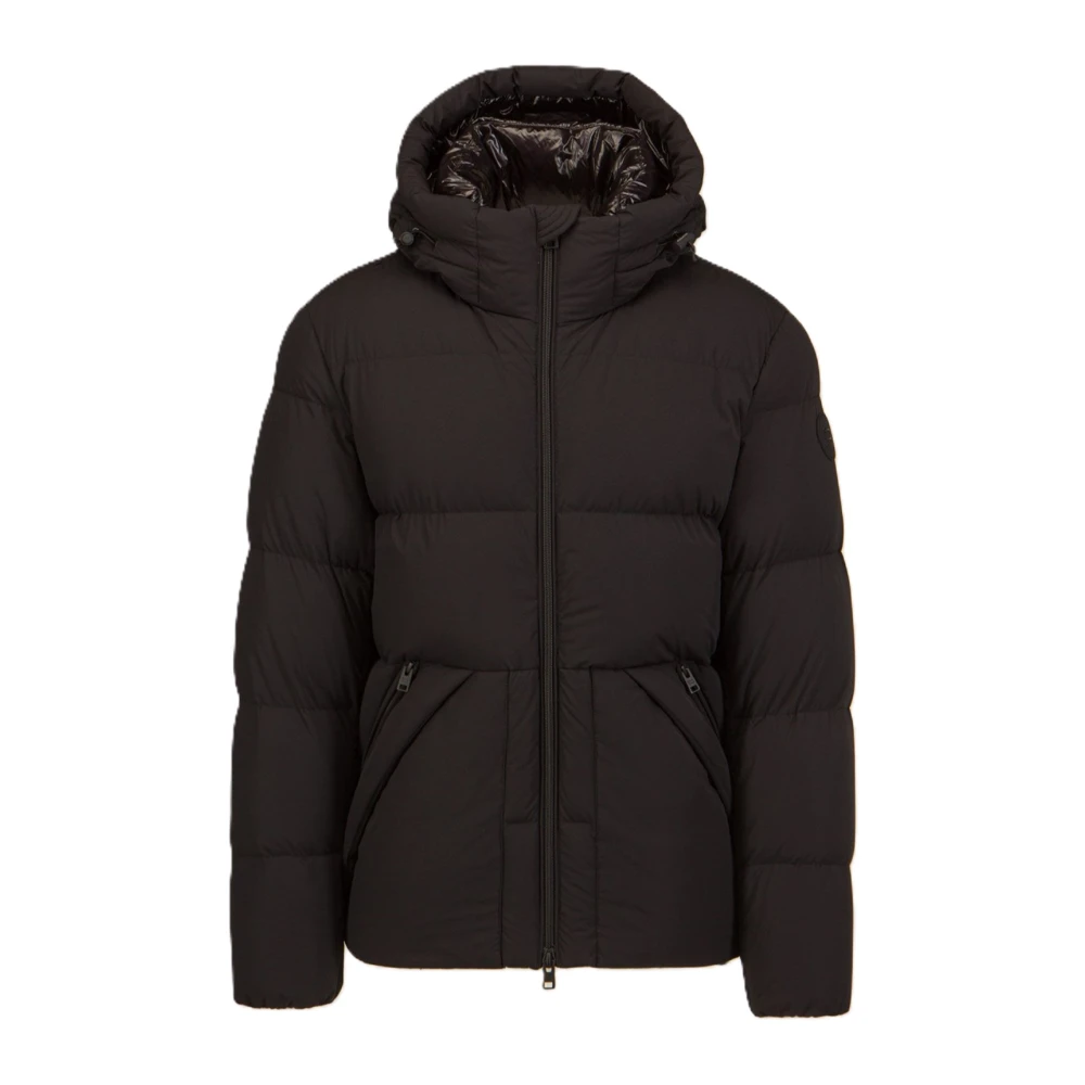 Woolrich Zwarte Elastische Nylon Supreme Jas Black Heren
