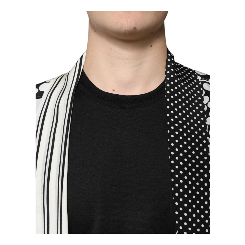 Dolce & Gabbana Zijden polka dots lange mouw overhemd Multicolor Heren