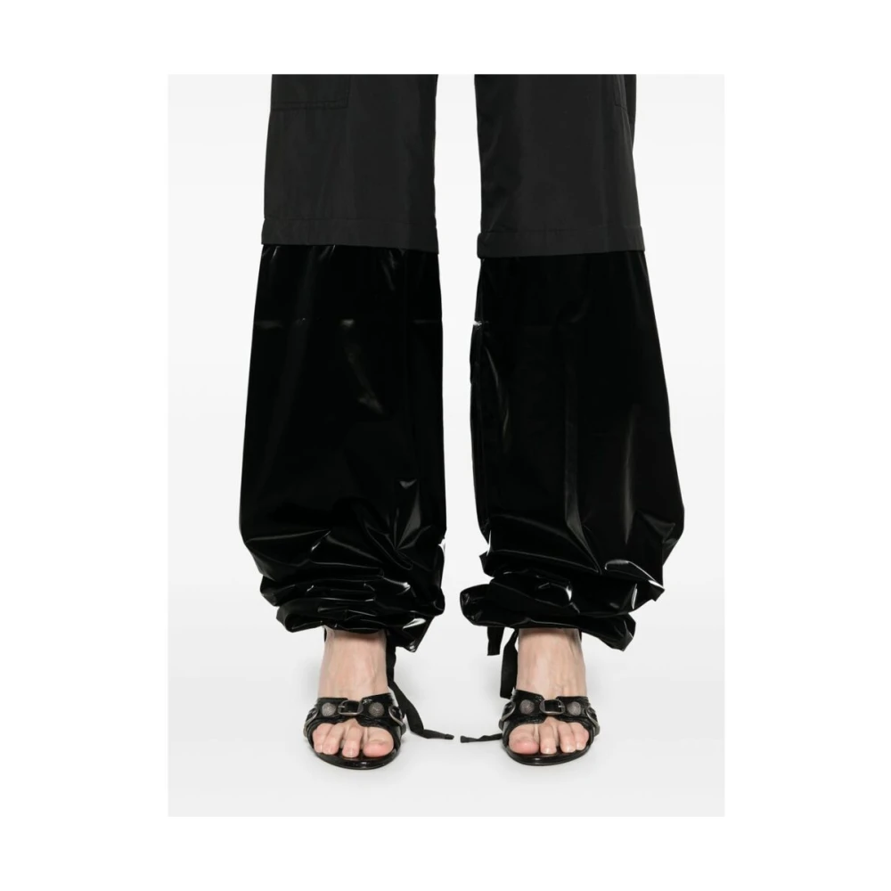 Ottolinger Zwarte Katoenen Panel Cargo Broek Black Dames