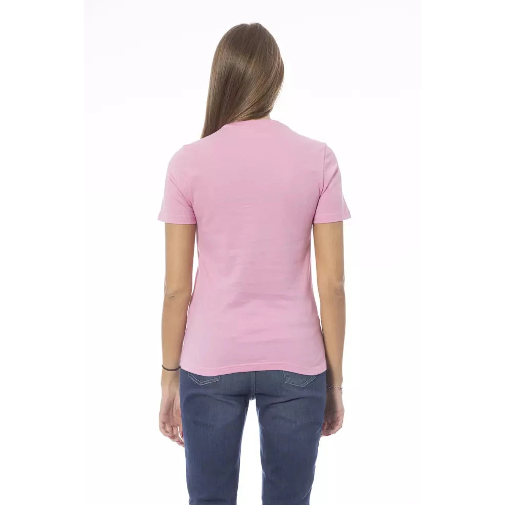 Baldinini Trendy Roze Katoenen T-shirt Tops Multicolor Dames