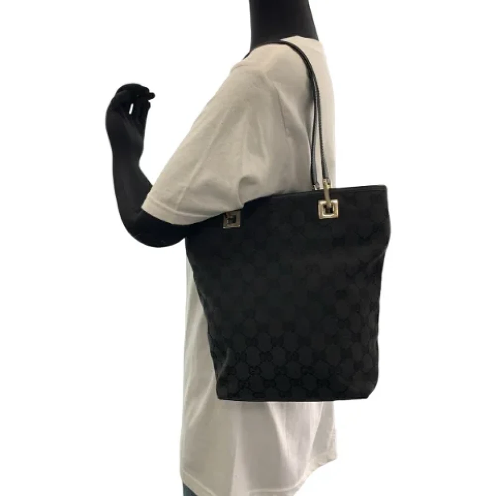 Gucci Vintage Pre-owned Canvas totes Black Dames