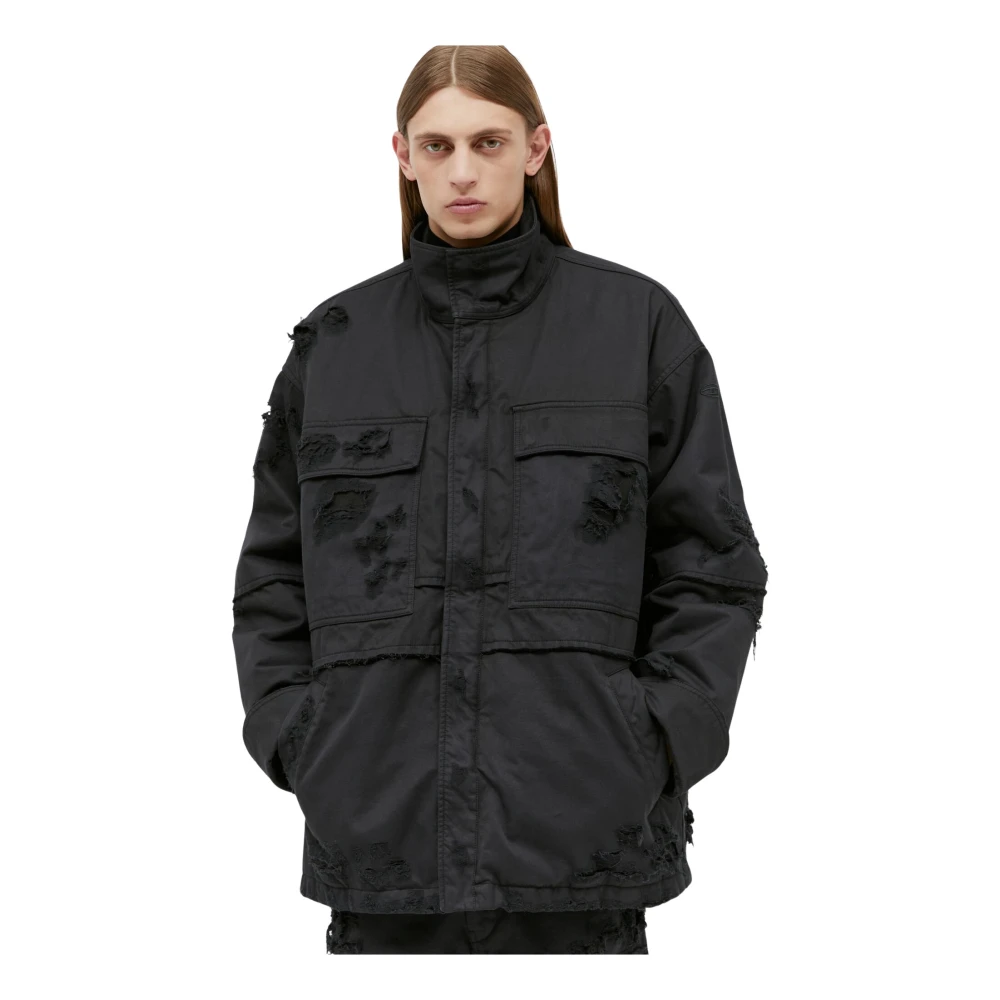 Diesel Uomo Nero Giacche, L, New,