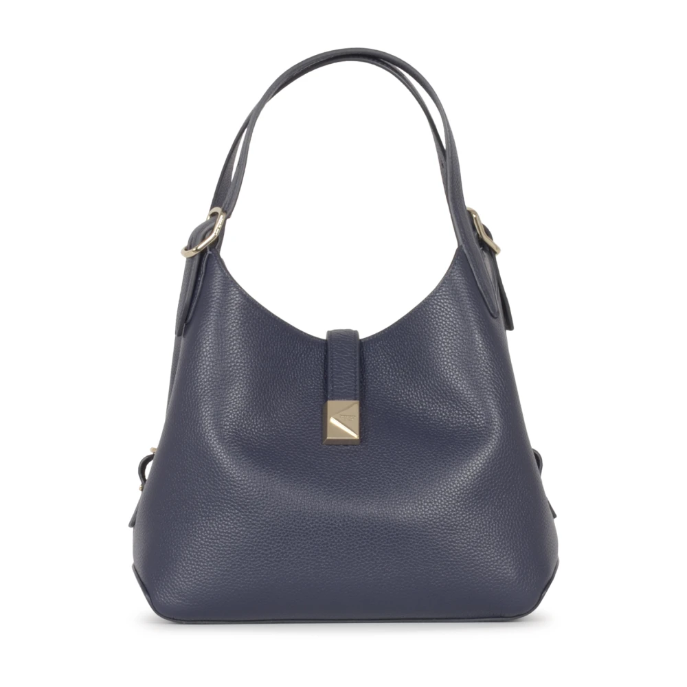 Kate Spade Deco Pebbled Leather Crossbody Tote Blue Dames