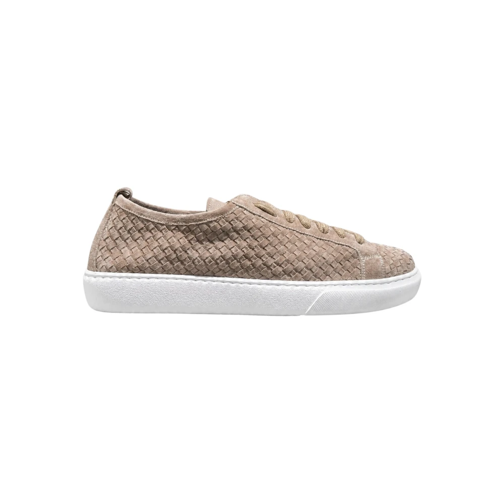 Calce Braided Leather Sneakers Heren Schoenen Beige