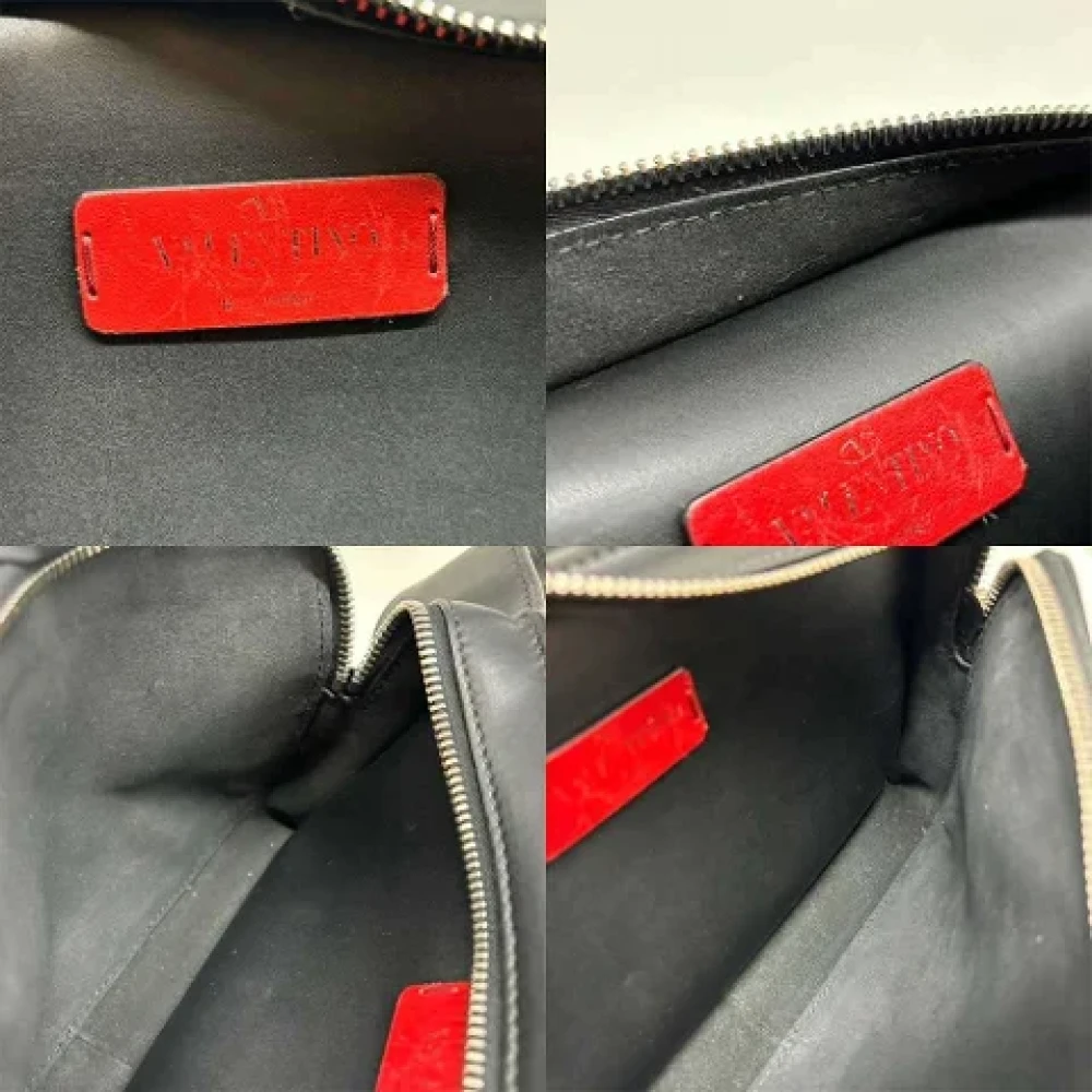 Valentino Vintage Pre-owned Leather crossbody-bags Black Heren