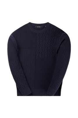 patchwork-knit-sweater