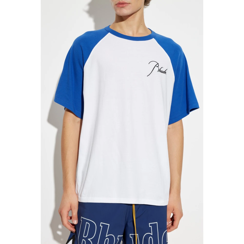 Rhude T-shirt met logo White Heren