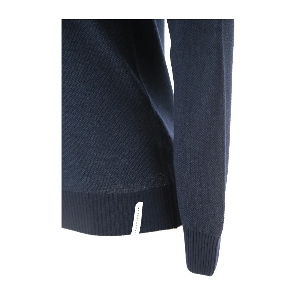 Brooksfield Round-neck Knitwear Blue Heren
