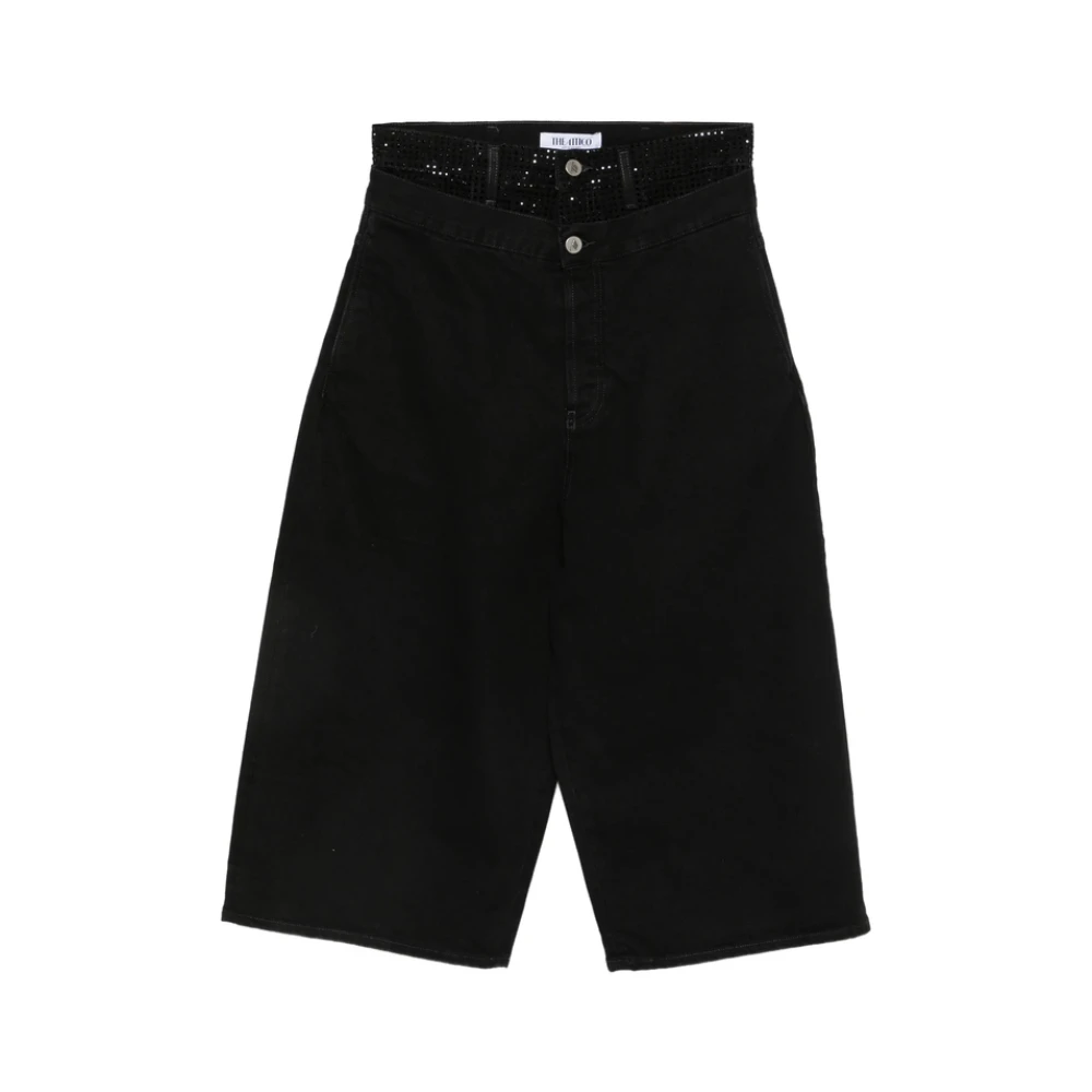The Attico Donna Nero Pantaloncini, W28, New,