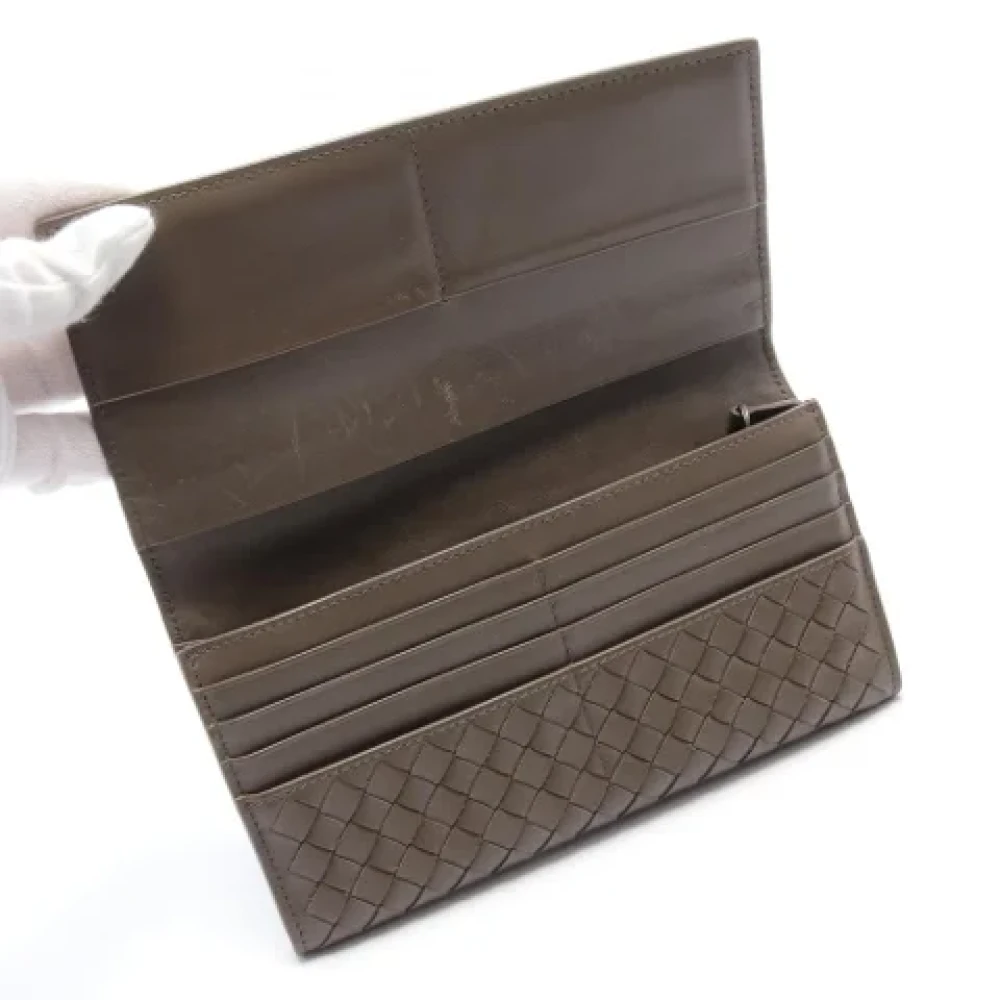 Bottega Veneta Vintage Pre-owned Leather wallets Brown Dames