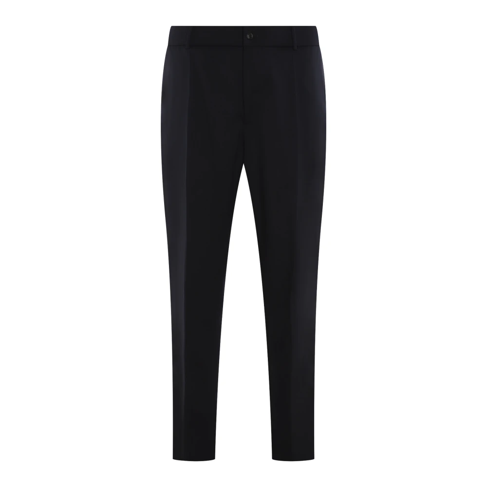 Moncler Men's Blue Logo Patch Trousers
