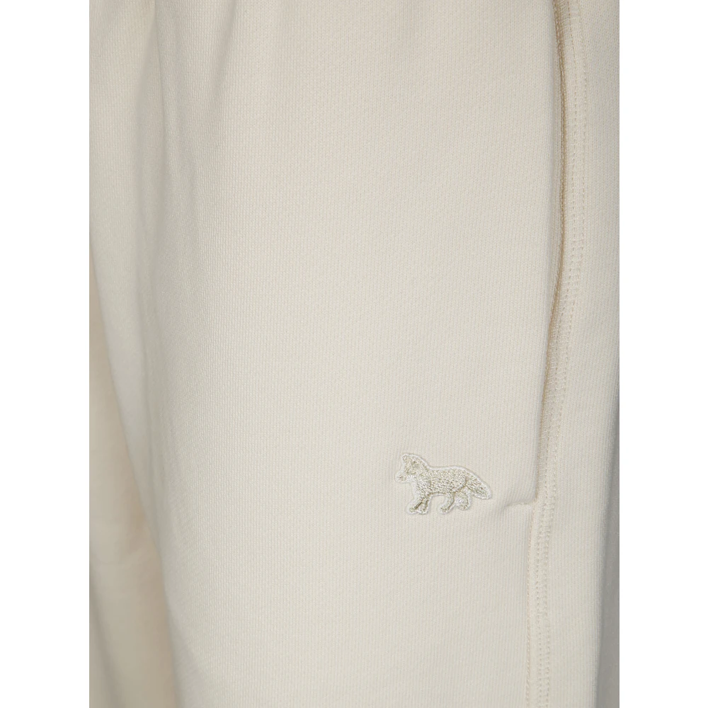 Maison Kitsuné Vos Patch Jogger Broek Beige Dames