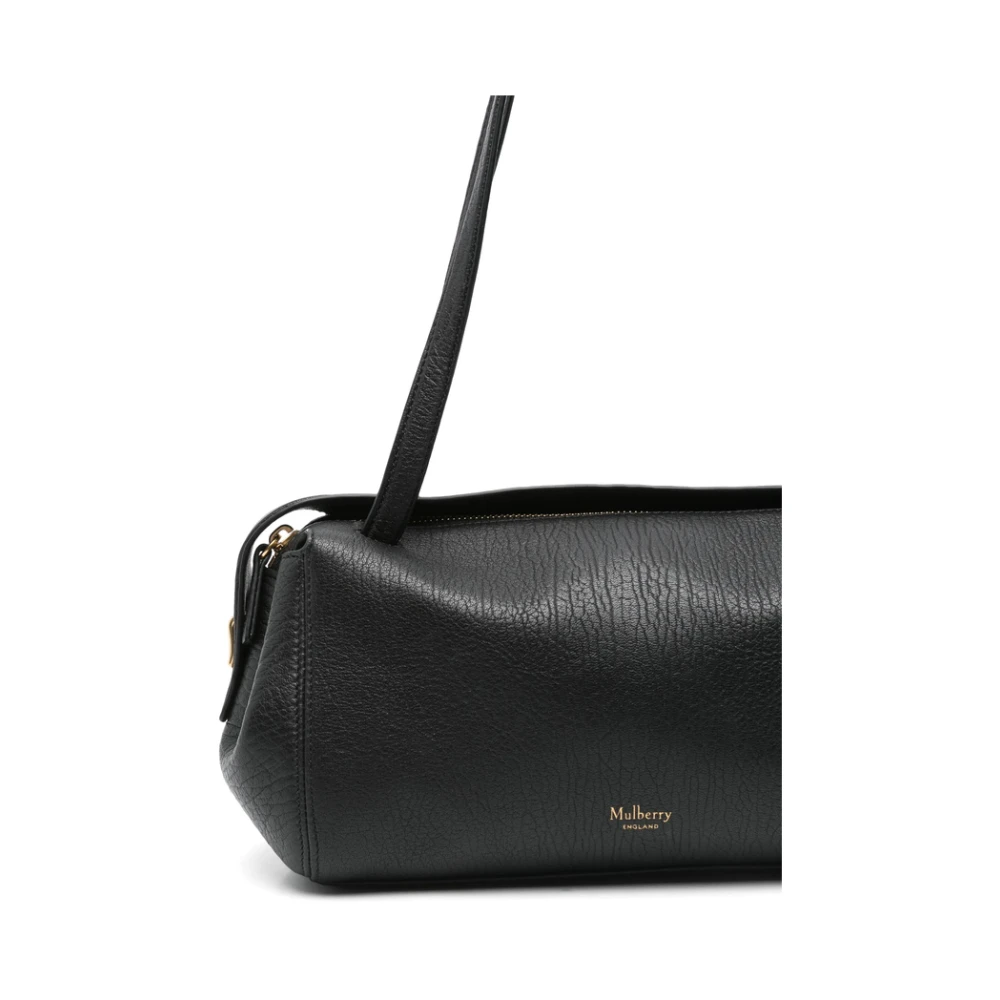 Mulberry Zwarte Schoudertas met Toprits Black Dames