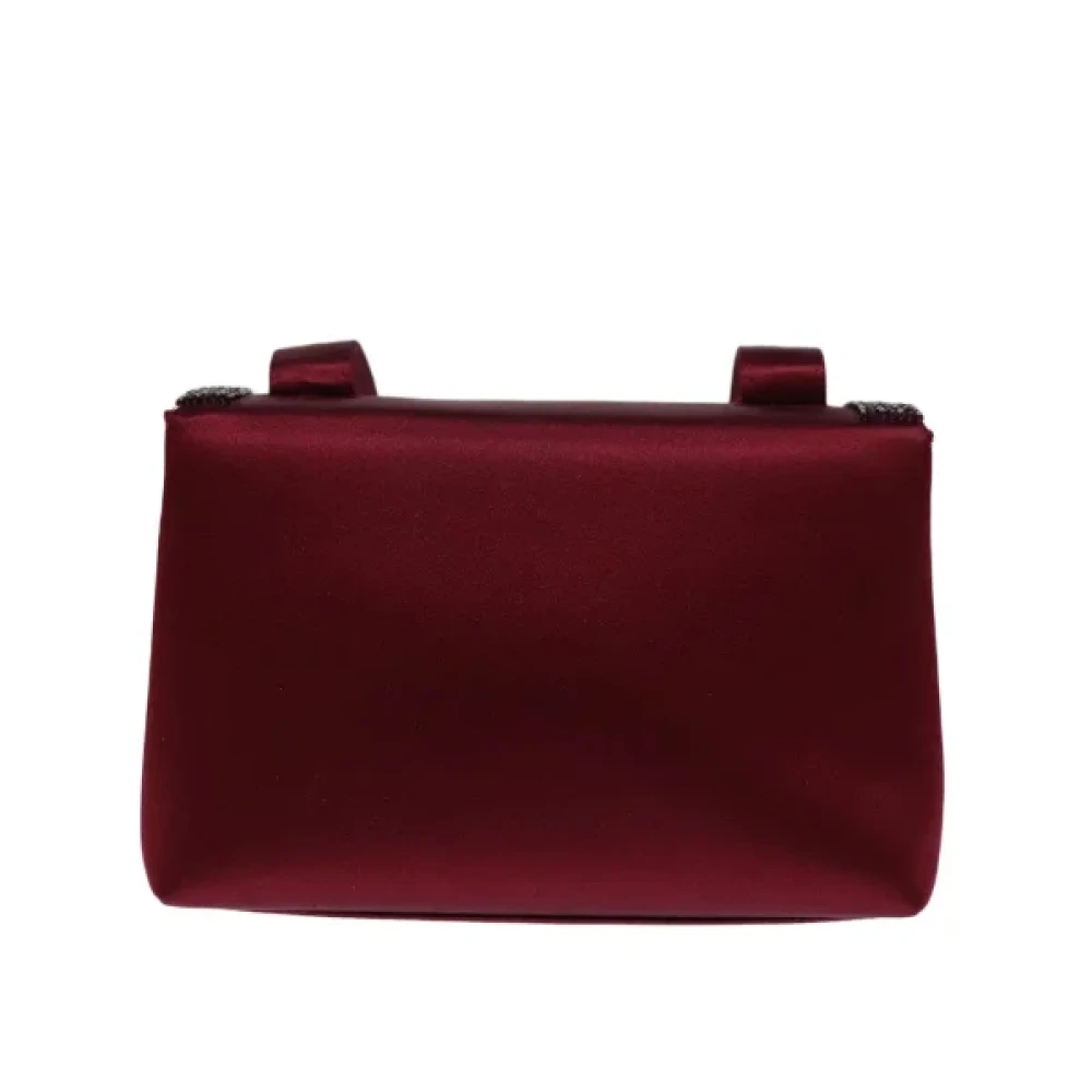 Chanel Vintage Pre-owned Satin chanel-bags Red Dames