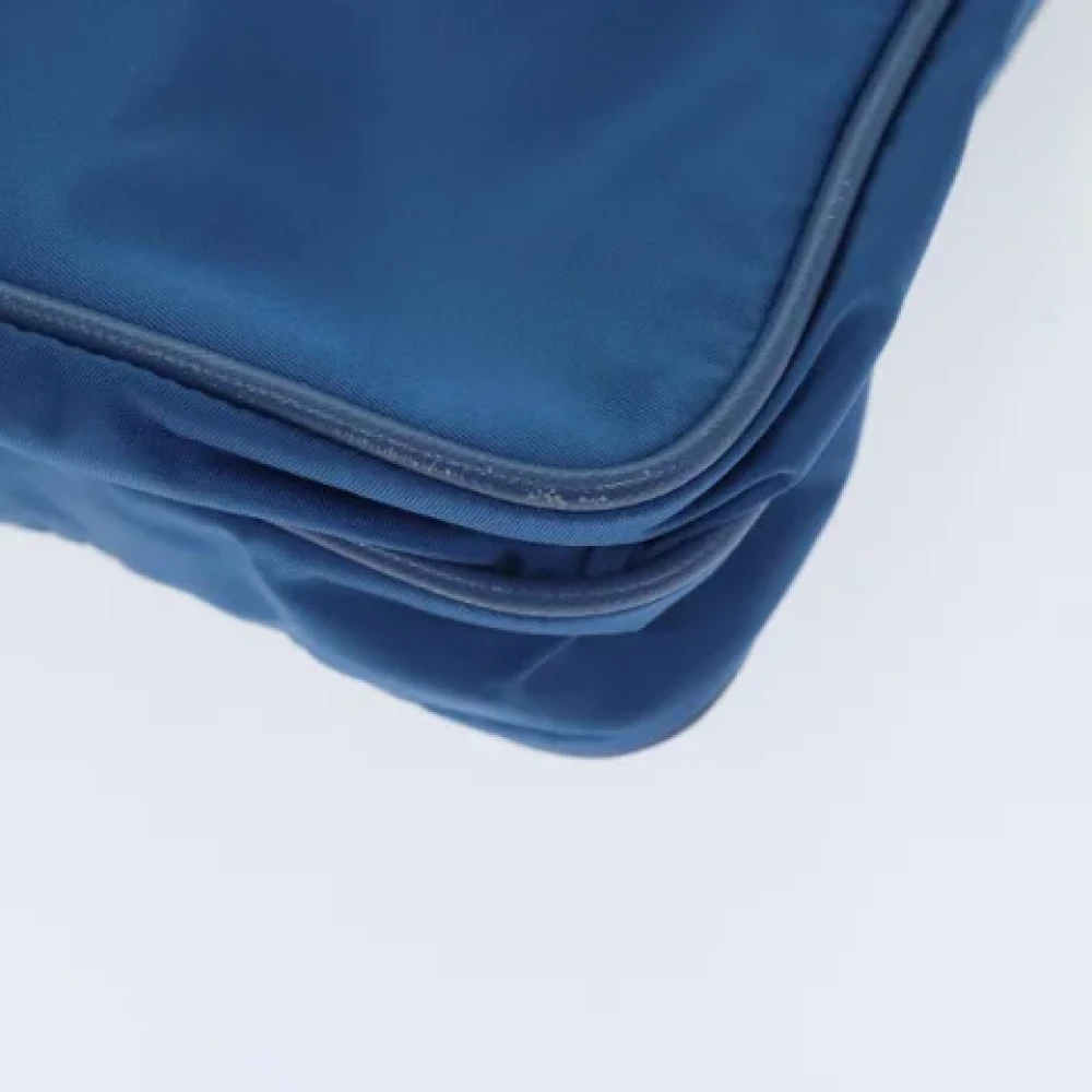 Prada Vintage Pre-owned Canvas prada-bags Blue Dames