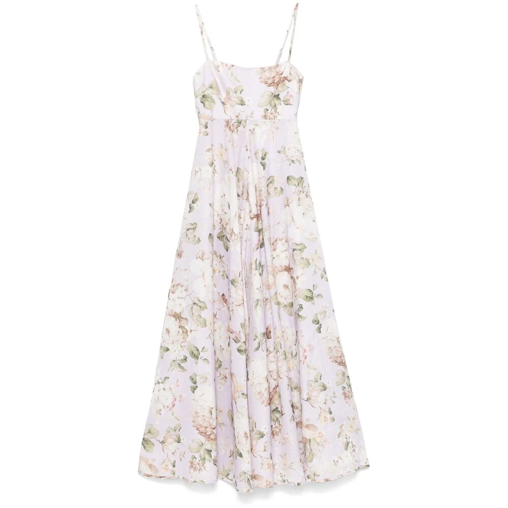 Zimmermann Bloemenprint Linnen Jurk Multicolor Dames