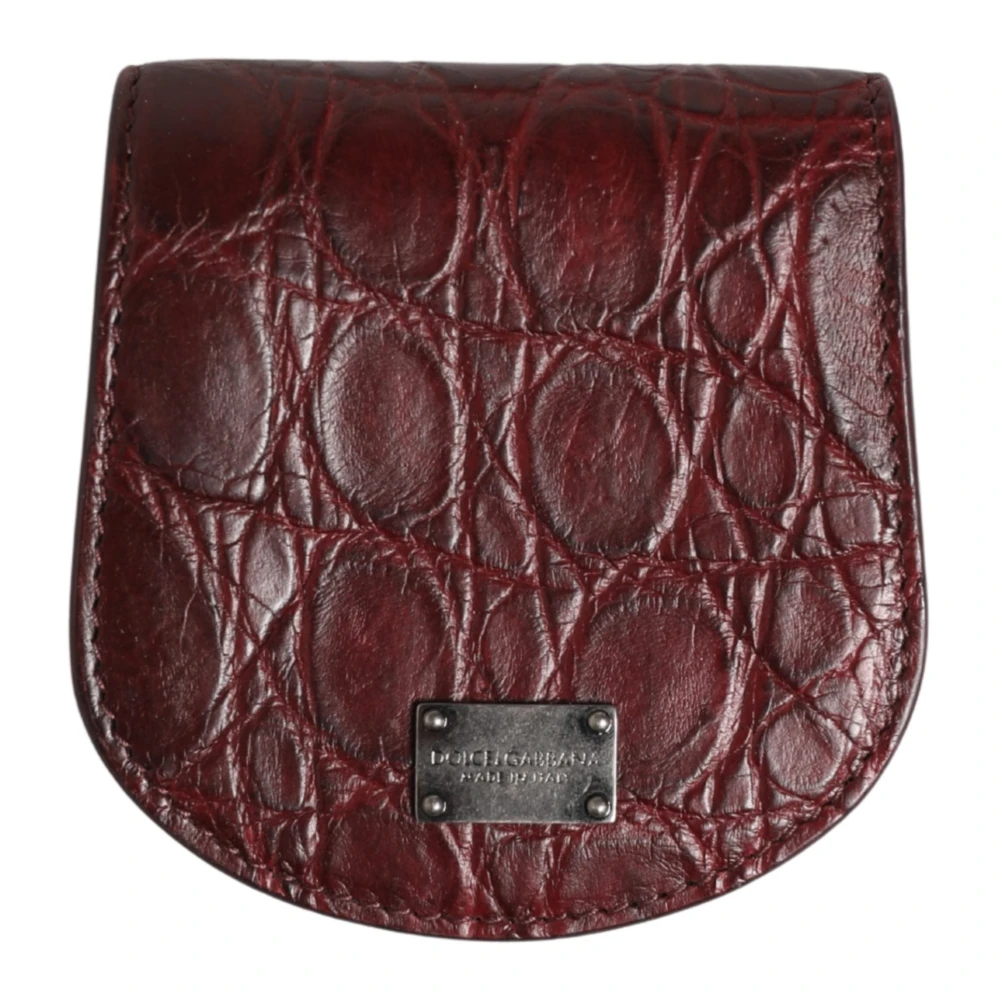 Dolce & Gabbana Unisex Red Wallets & Cardholders, One Size, Exotic Skin Condom Case Holder Pocket Wallet
