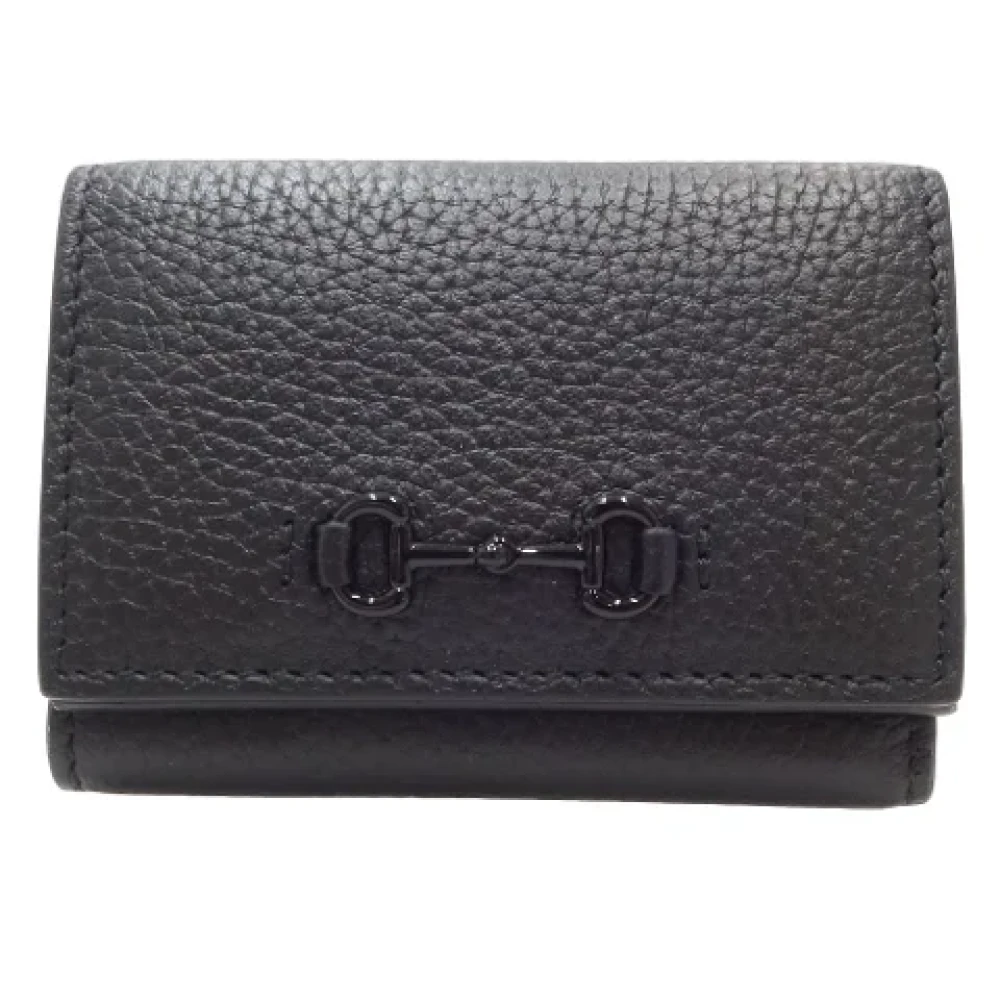 Gucci Vintage Pre-owned Leather wallets Black Dames