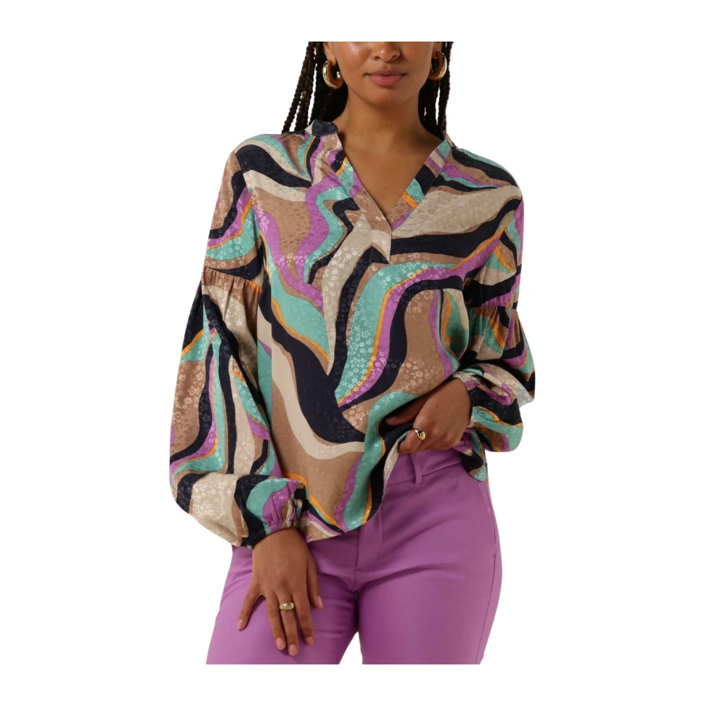 MOS MOSH Paarse Onda Blouse voor Vrouwen Multicolor Dames