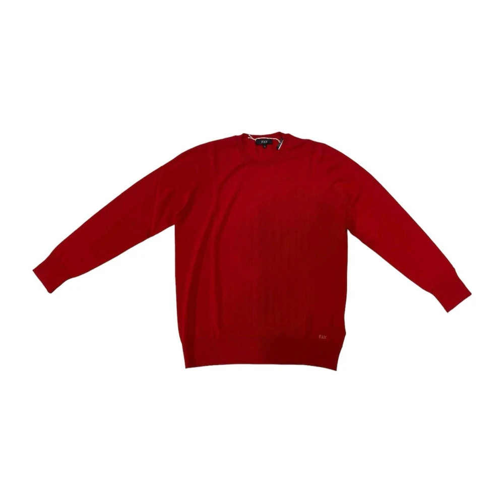 Fay Lange mouwen ronde hals top Red Dames